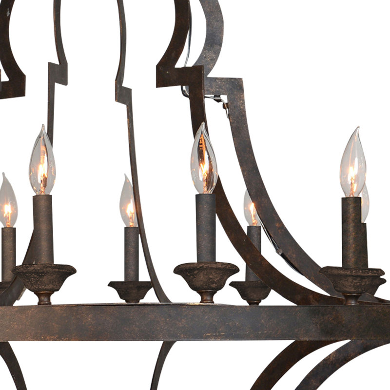 Lustre géométrique de style bougie 18 lumières Seville