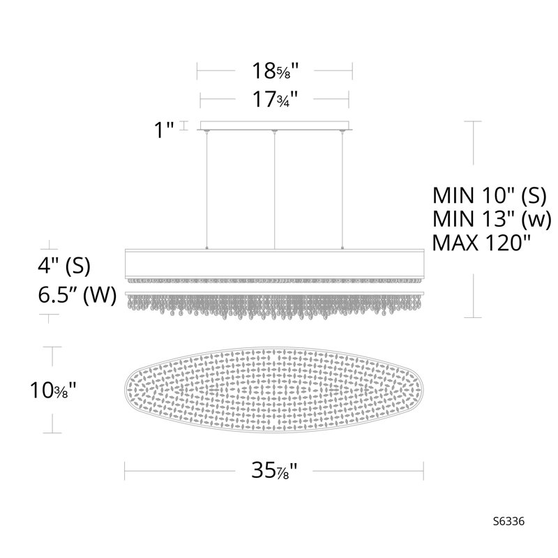 Eclyptix 1 - Light LED Chandelier, Silver