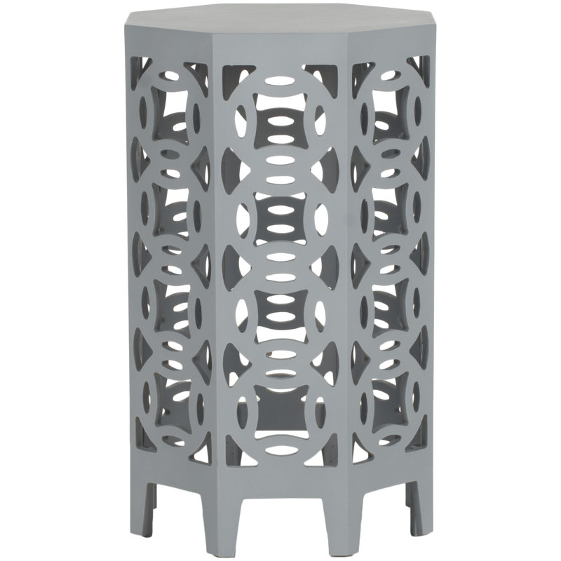 Garion End Table, Perle Bleu Gris