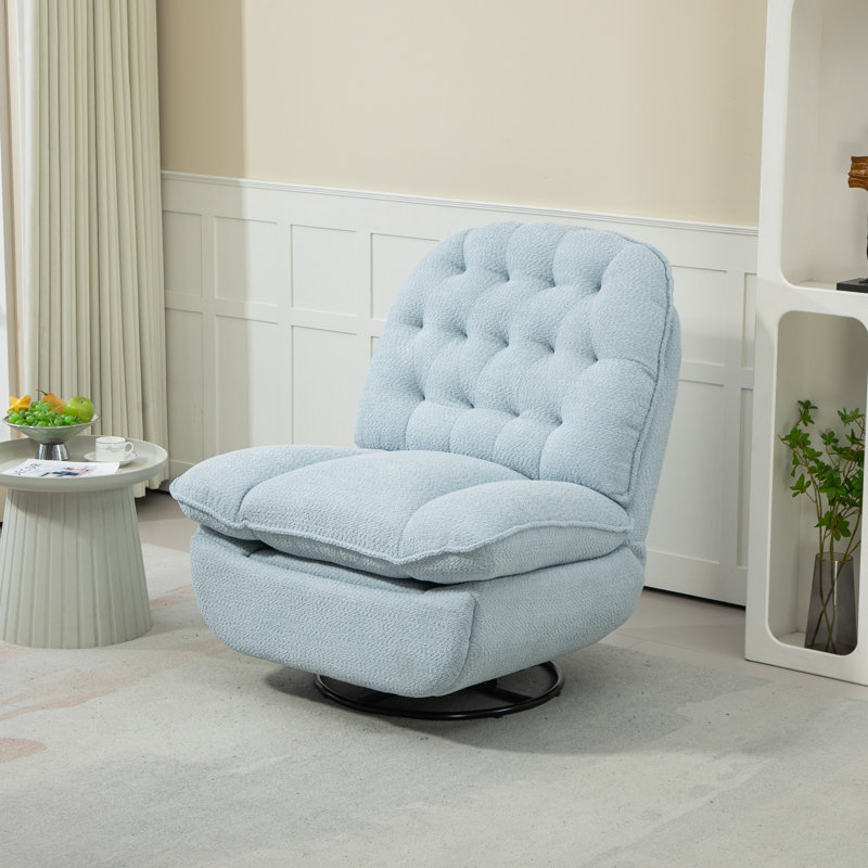 Fauteuil inclinable moderne capitonné, Bleu bébé