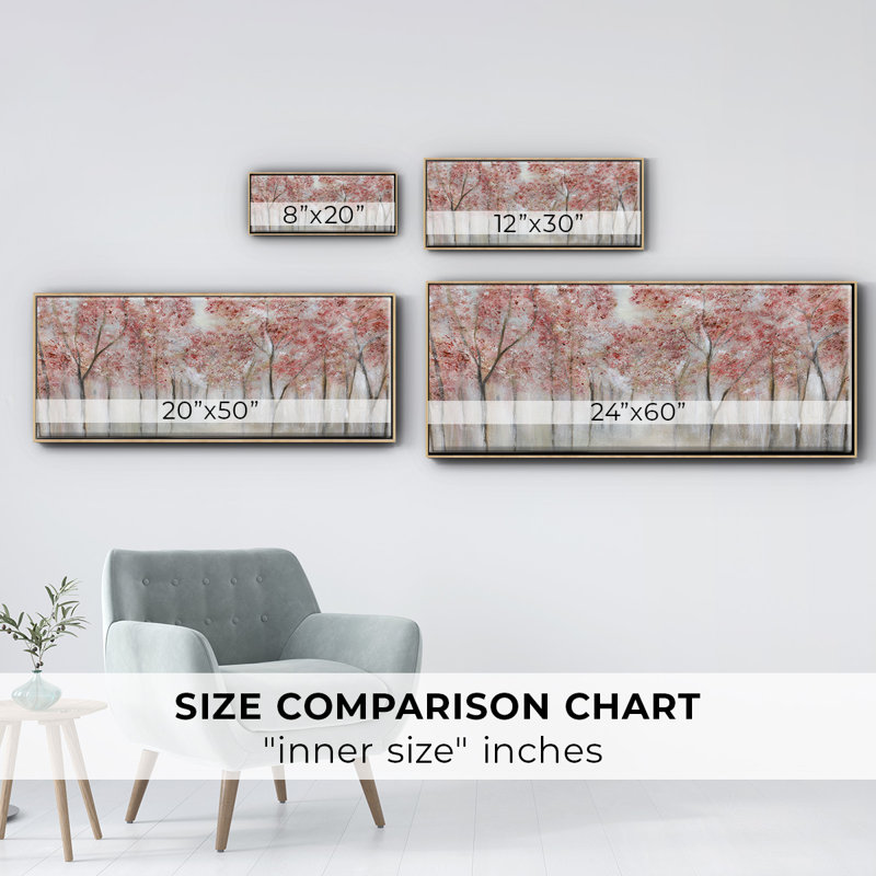 «Blush Spring», toile encadrée, H 24 po x l 60 po