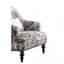 Chaise à motif en tissu avec coussin