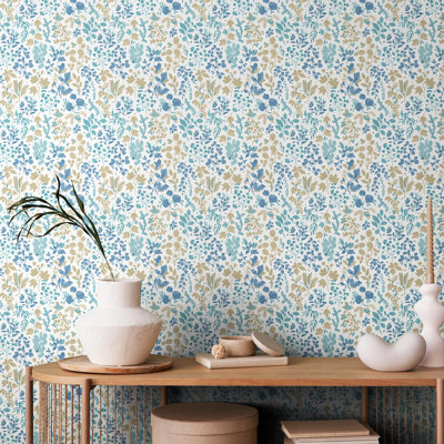 Botanical Leaves - Denim Mix