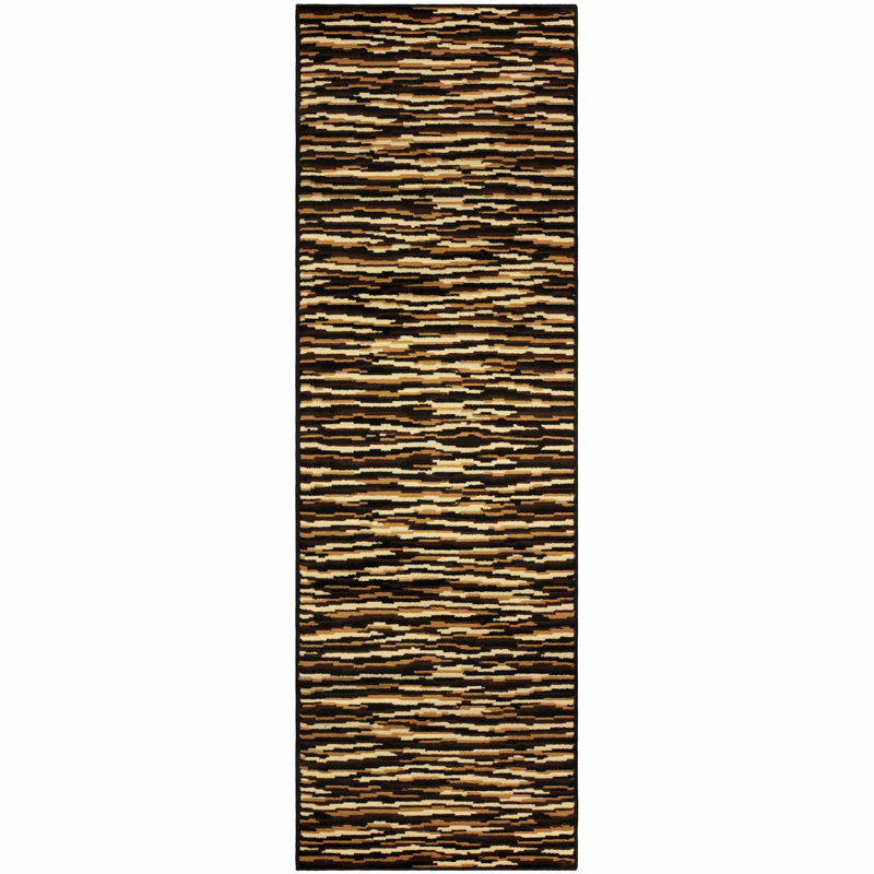 Ellarose Horizons Abstract Wavy Stripes Modern Area Rug, Runner 2'7" x 8'