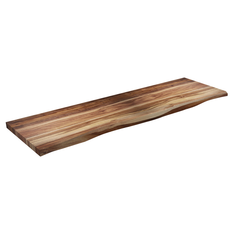 Comptoir en acacia Live Edge Island, H 39 po x l 1,5 po x P 74 po