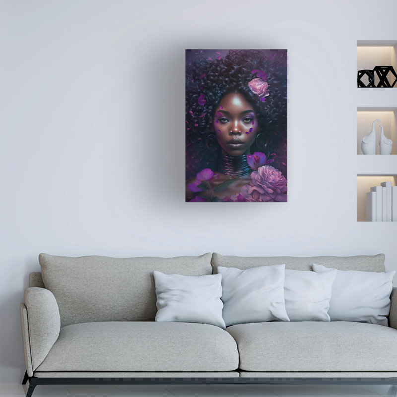 Art mural sur toile tendue - «Black histoire 10» de Wumples, décoration murale pour le salon, la chambre à coucher ou le bureau - 16 x 24