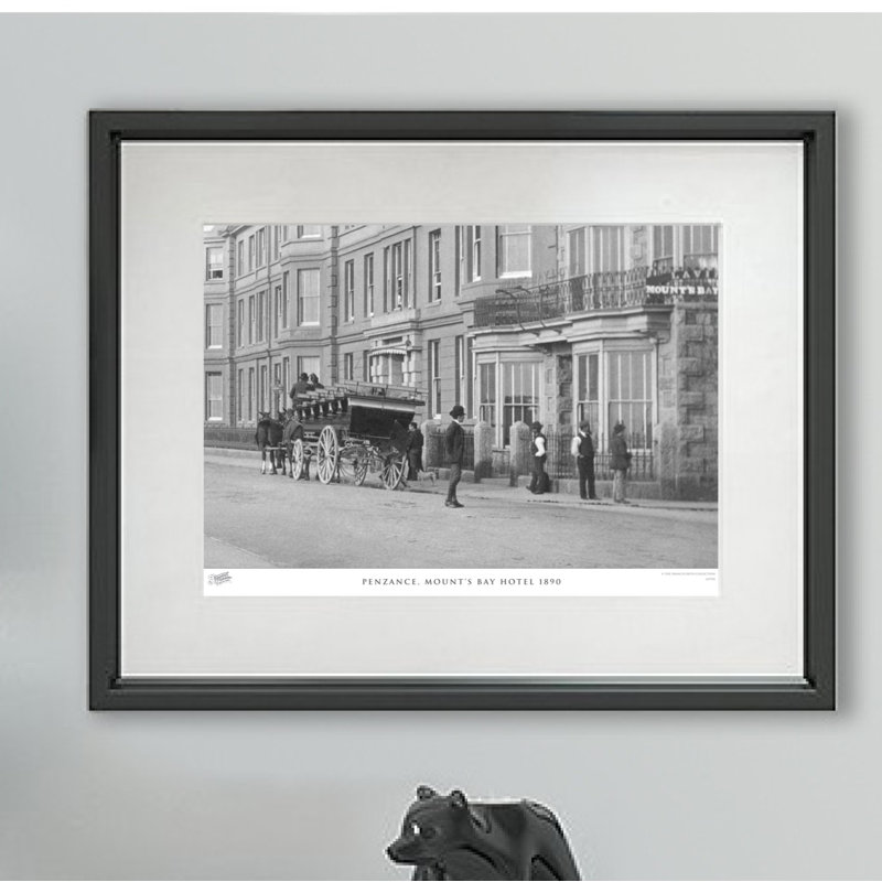 Penzance, Mounts Bay Hotel 1890 - Single Picture Frame Print, 60cm H x 80cm W x 2.3cm D