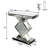 Amla 31.5" Mirrored Console Table with Crushed Crystal Inlay, Glam Geometric Entryway Table