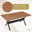 Table de salle à manger de 71 po x 35,4 po en bois de noyer avec table en X Table de salle à manger multifonctionnelle de style industriel moderne pour 6 à 8 personnes.-129417429