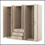 Armoire de rangement en bois à 6 portes pour la chambre à coucher, avec grands tiroirs, brun-1058475971