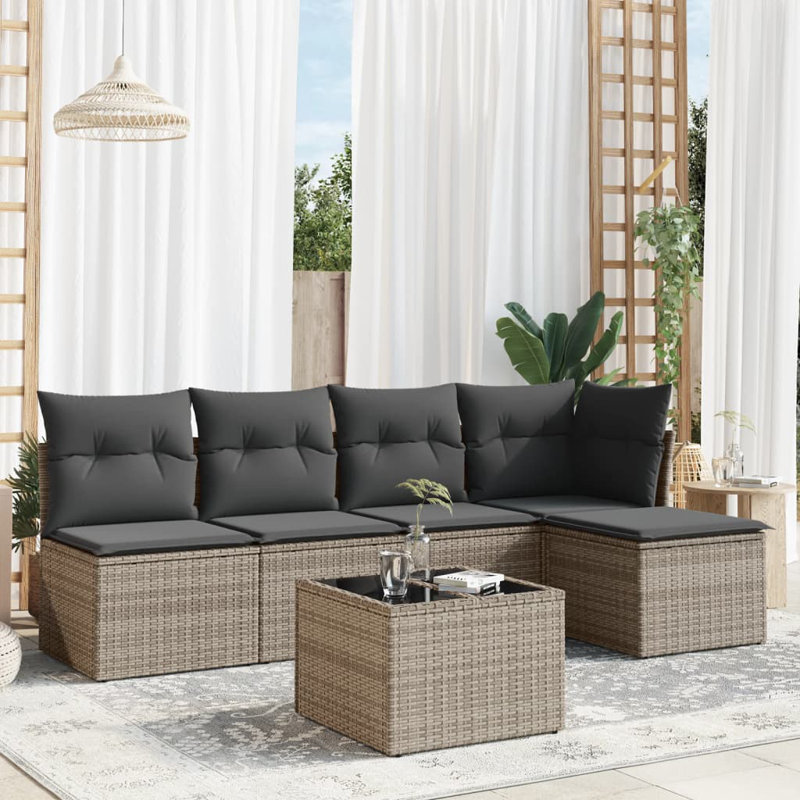Vidaxl Garden Sofa Set Grey
