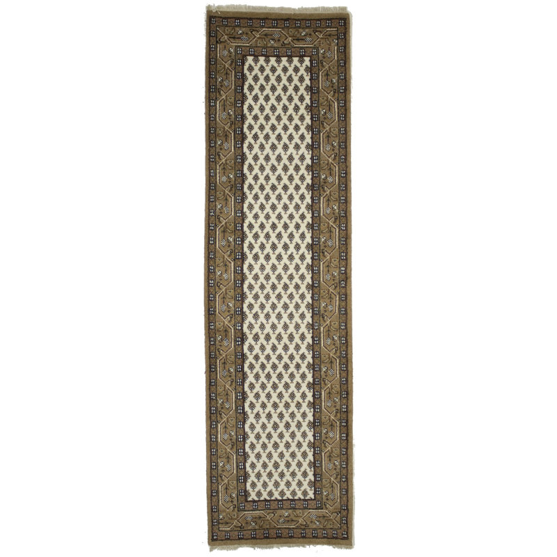 Tapis de couloir crème Indo-Botemir
