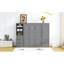 Grand lit escamotable moderne multifonctionnel, en MDF, gris, pour une maison peu encombrante