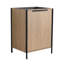 Meuble-lavabo de salle de bain 61 cm (24 po) couleur café - Armoire en contreplaqué, étagères spacieuses, construction autoportante en contreplaqué, agencement fonctionnel