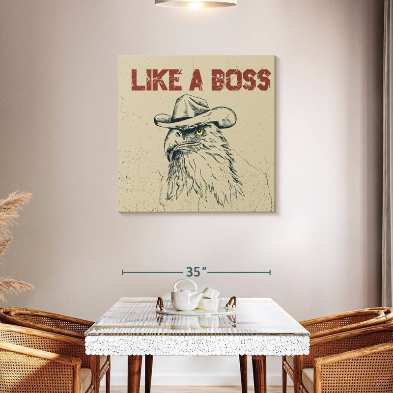 Lelar Boss Cowboy Eagle, 36" H x 36" W