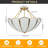 4 - Light Gold Vintage Glass Bowl Pendant Light-1459780333