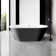 67'' Acrylic Freestanding Bathtub With Unique Diamond Pattern Design Chrome Overflow And Pop-up Drain