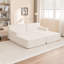 Chaise longue en velours côtelé moderne Sarmiento avec mousse haute densité-117430047