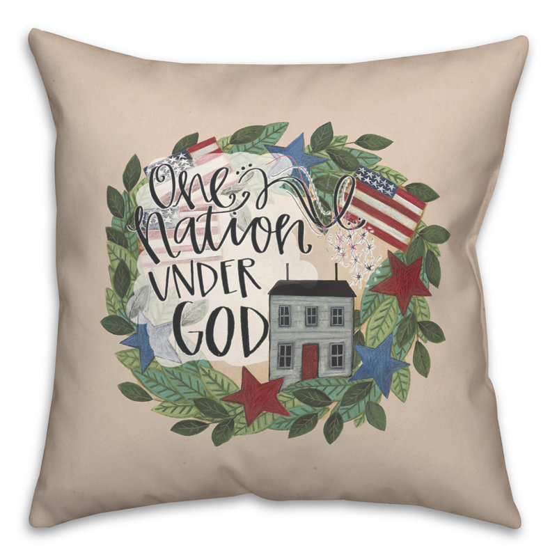 Floral Reversible Throw Pillow, 18" x 18"