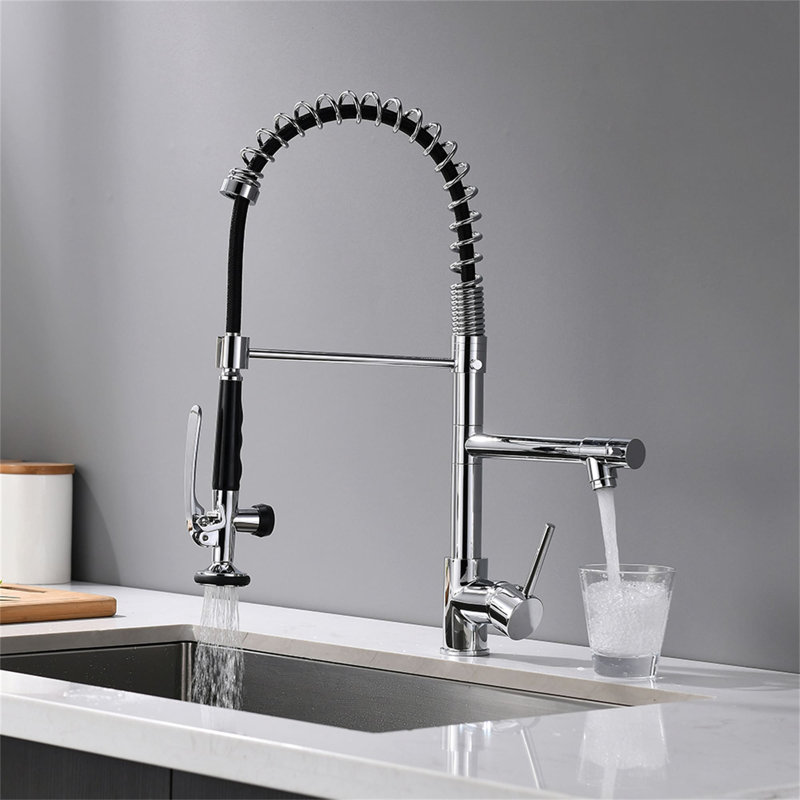 AWZTOO Pull Down Kitchen Faucet, Chrome