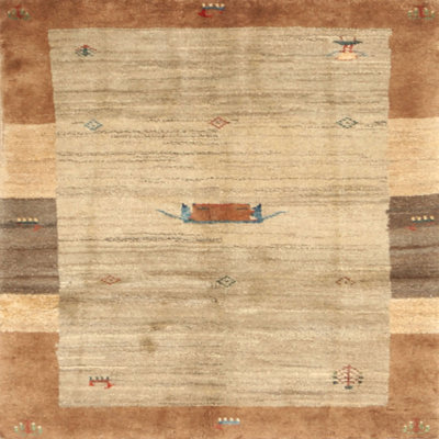 Tapis contemporain gris / olive