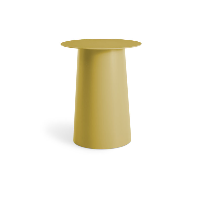 Circula End Table, Ochre, 21" H x 17" W x 17" D