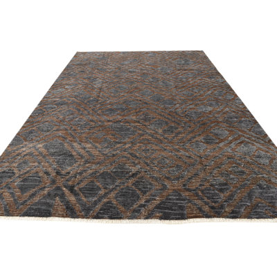 Tapis brun gris 8 x 12