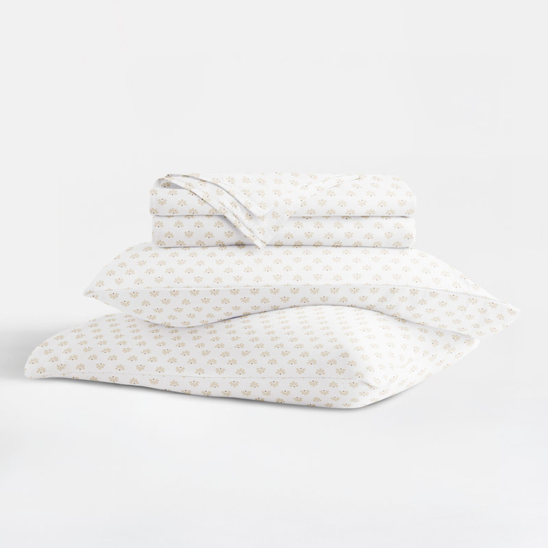 Ensemble de draps 100% satin de coton, Ensemble de draps pour très grand lit avec 2 taie