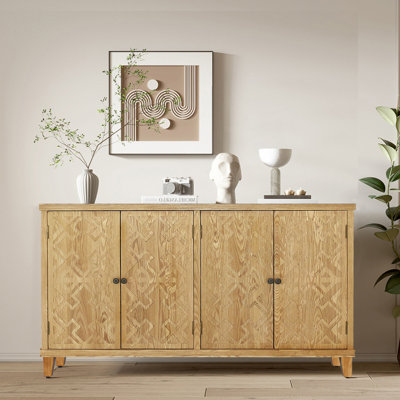 Accent Cabinet With 4 Doors, Buffet Cabinet