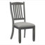 Ensemble de salle à manger 6 pièces gris antique et finition café avec banc rembourré 6 tiroirs et 4 chaises d'appoint-404573607