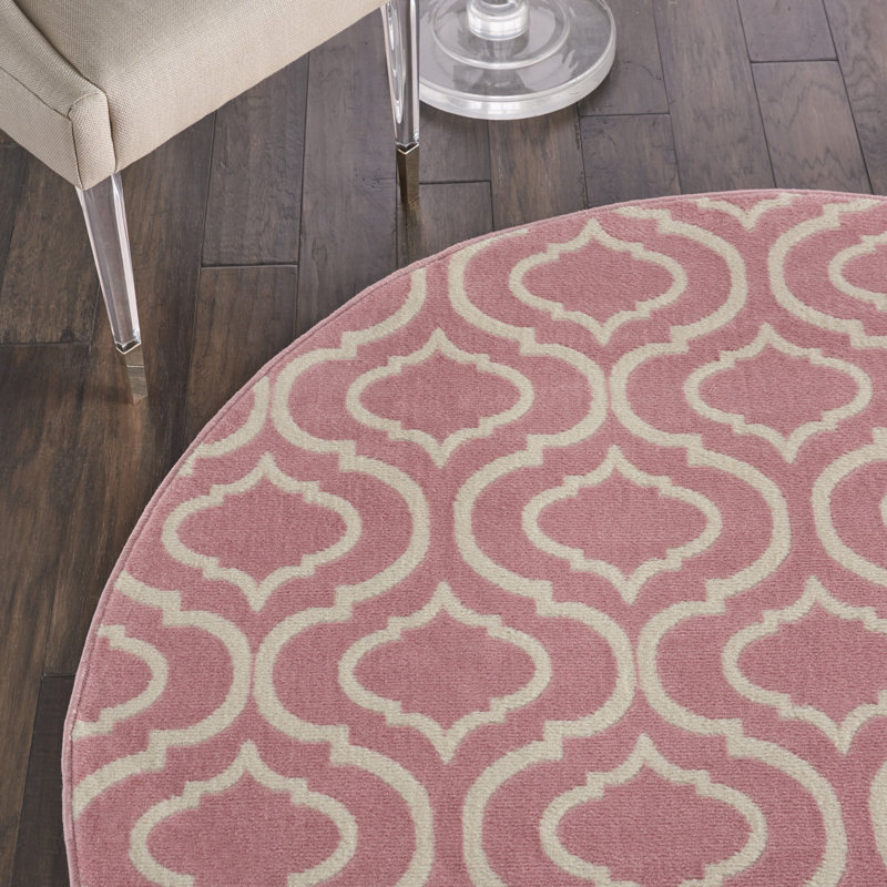 Kardinya Geometric Indoor Rug, Round 8'