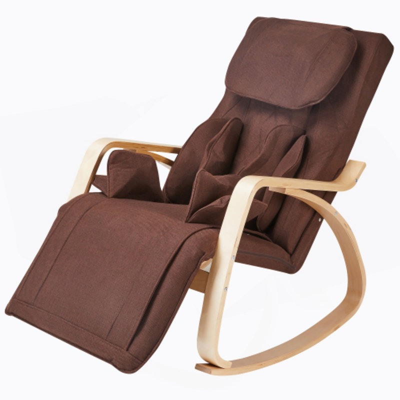 Chaise berçante confortable à pression de massage complète avec coussin en coton
