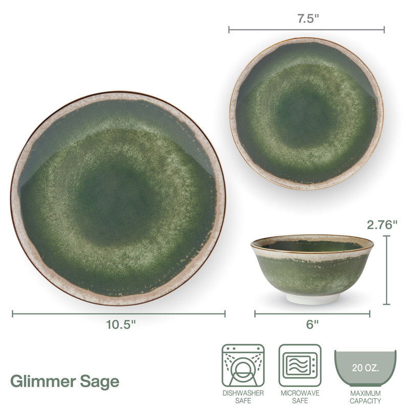 Pfaltzgraff Glimmer 12-Piece Dinnerware Set, Service for 4