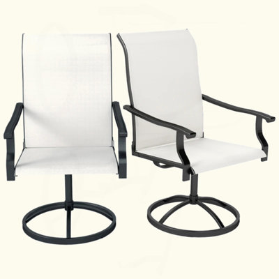 Ensemble de 2 chaises d'extérieur, chaises pivotantes