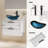 Sharee 24" Wall Mount Single Bathroom Vanity With Vessel Sink, Floating Cabinet Manufactured Wood Top, Faucet, Drain-505576393