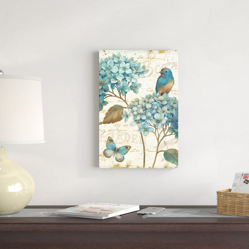 «Blue Garden III» par Daphne Brissonnet, reproduction d'art sur toile tendue, H 18 po x l 12 po, Unframed, Non