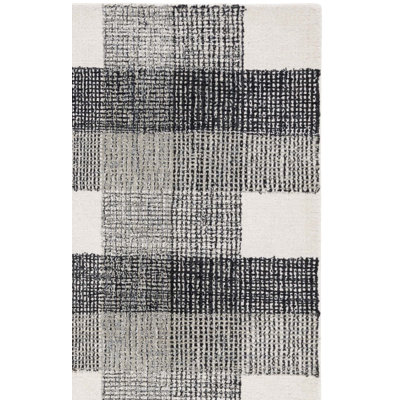 Hand-Tufted Wool Plaid Rug