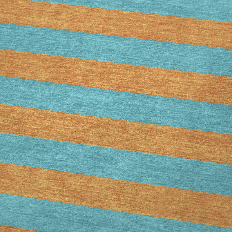 Jeté en sherpa Addison, Turquoise / rayé