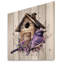 Mauve lavande nichoir I - impression florale de lavande sur bois de pin naturel-1213022933