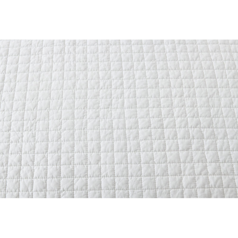 Soft White Cotton Quilted Reversible Throw Blanket 50x60 Inches