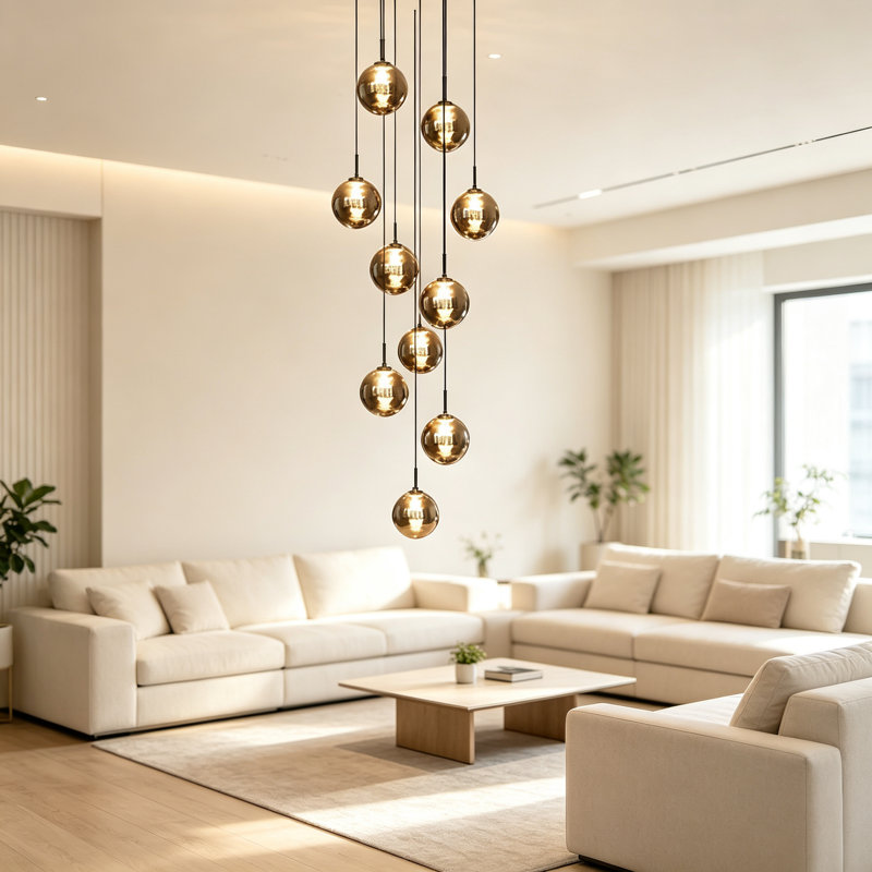 Amice 10 - Light Cluster Pendant, Grey