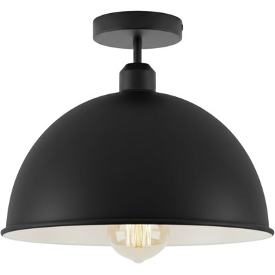 Plafonnier encastré dôme en métal E26