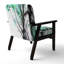 Fleurs orange abstraites - Fauteuil d'appoint rembourré traditionnel-164883862-164883860