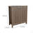 Shoe Rack Cabinet, 34 Inch Slatted Vented Doors, Dark Taupe Finish