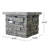 30" Outdoor Square Mgo Propane Fire Pit - 40,000 BTU, Grey