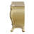 Davis 3-Drawer Cabriole Nightstand, Gold Finish