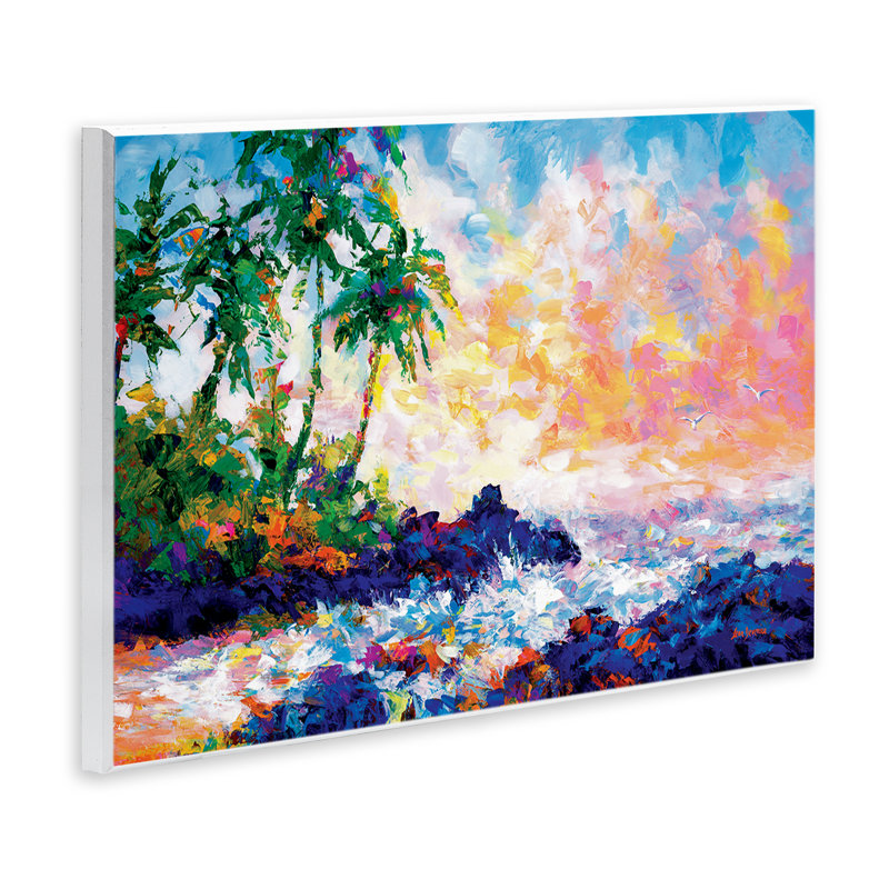 «Waves on Tropical Beach» par Leon Devenice, H 10 po x l 15 po