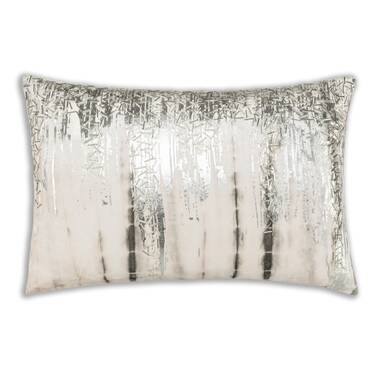 Venetian Velvet Cloud Gray Throw Pillow 17x17, with Polyfill Insert