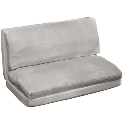 Folding Matress Sofa Bean Bag Bed, Foam Filling Trifold Matress Double Sofa Chairs With Washable Soft Velvet Cover, Extra Wider Fold Full Floor Bean B