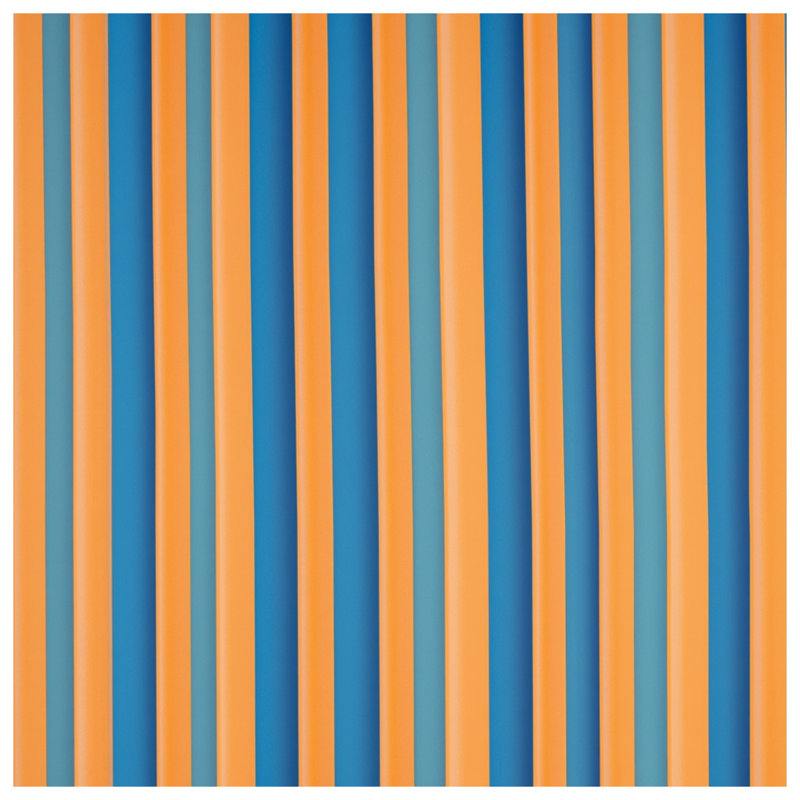 Couvertures à rayures orange et bleues, L 60 po x H 80 po